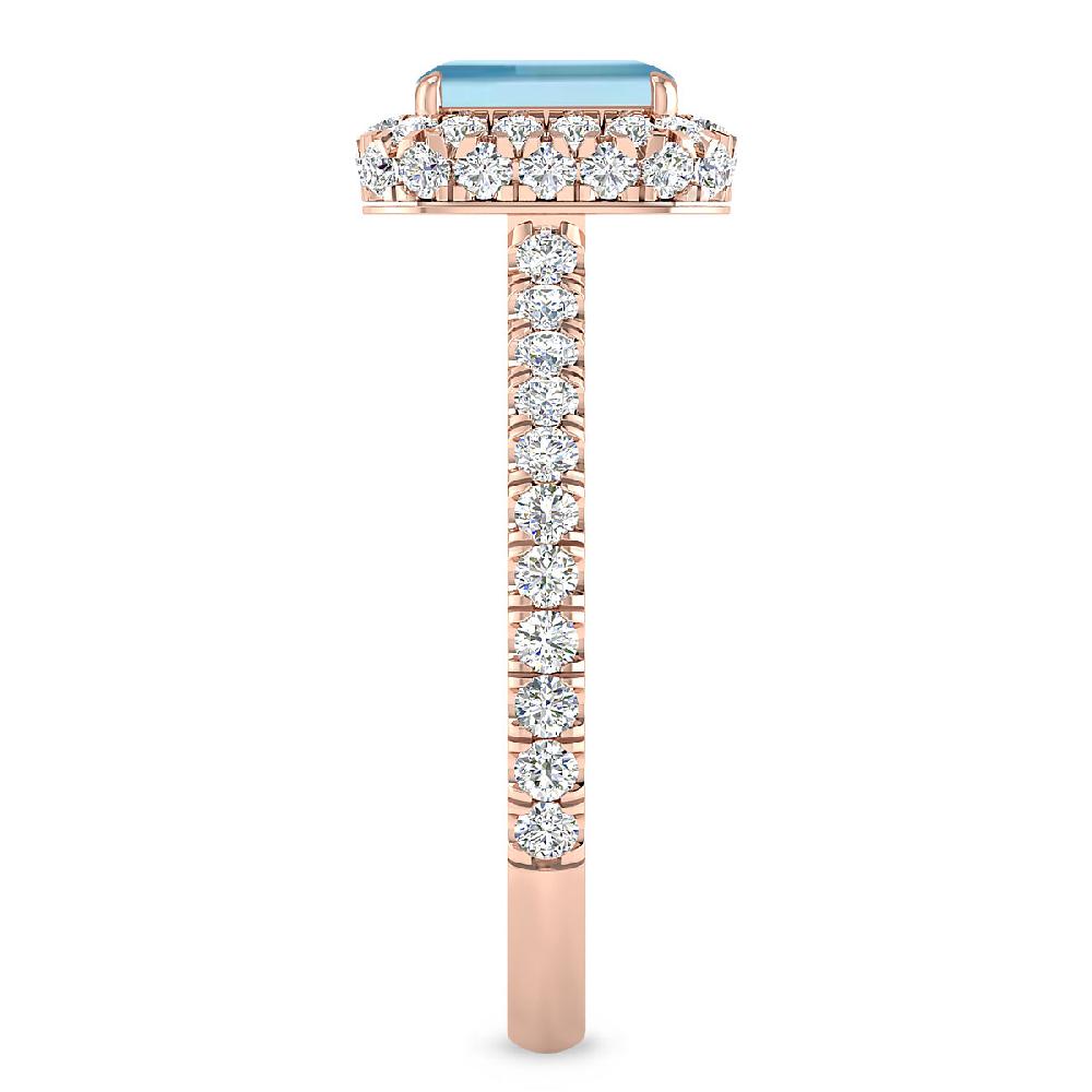 Rose Gold - Aquamarine
