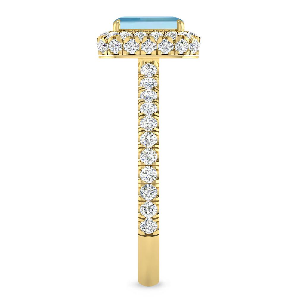 Yellow Gold - Aquamarine