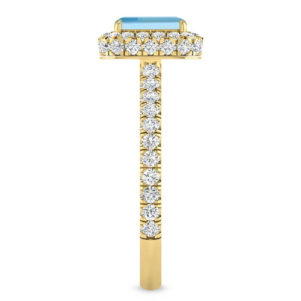 Yellow Gold - Aquamarine