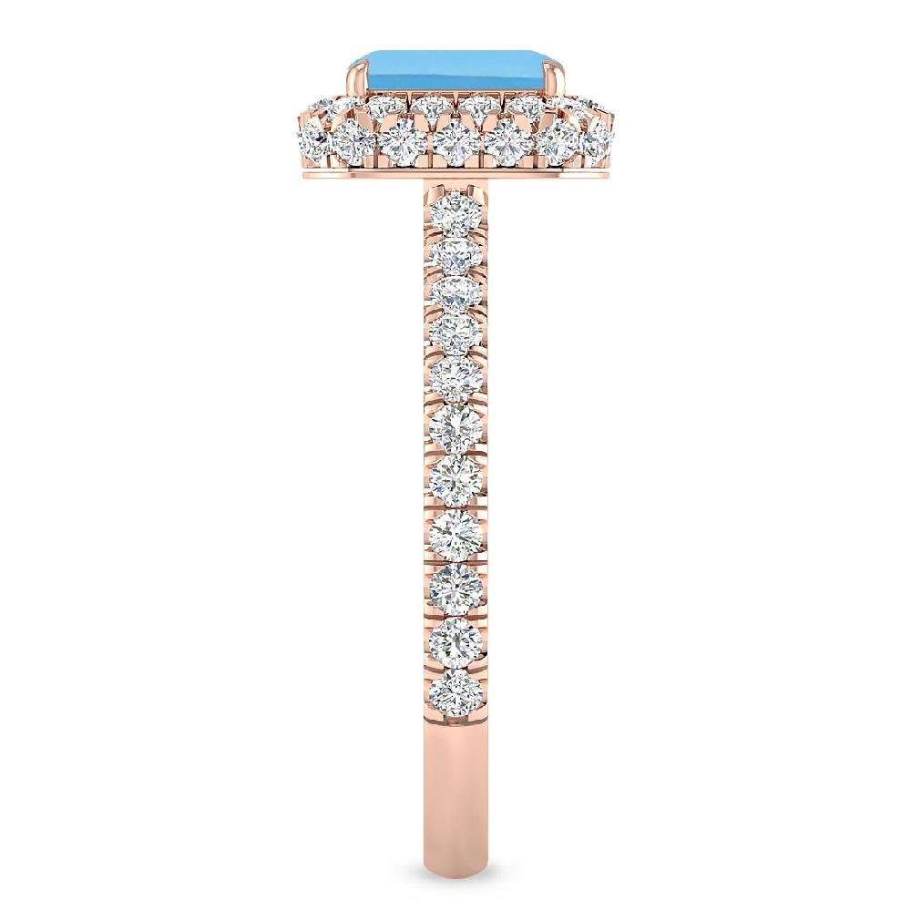 Rose Gold - Blue Topaz