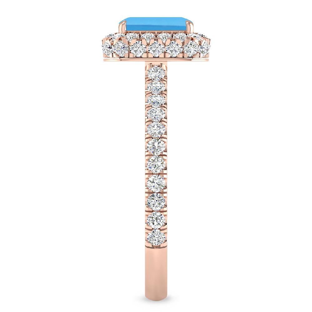 Rose Gold - Blue Topaz