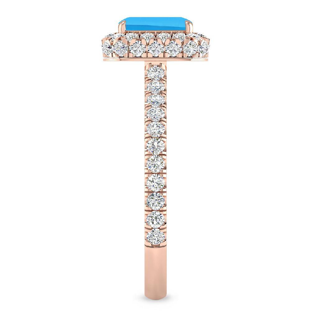 Rose Gold - Blue Topaz
