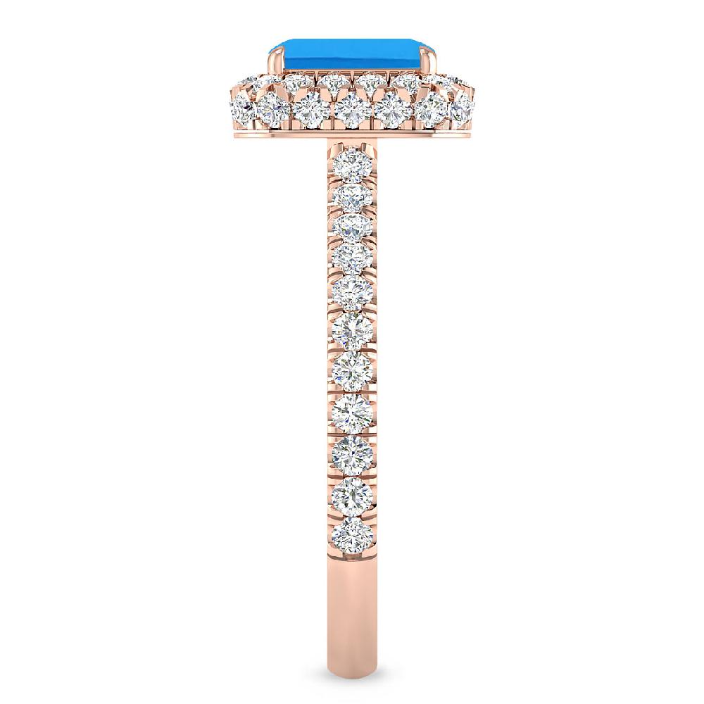 Rose Gold - Blue Topaz