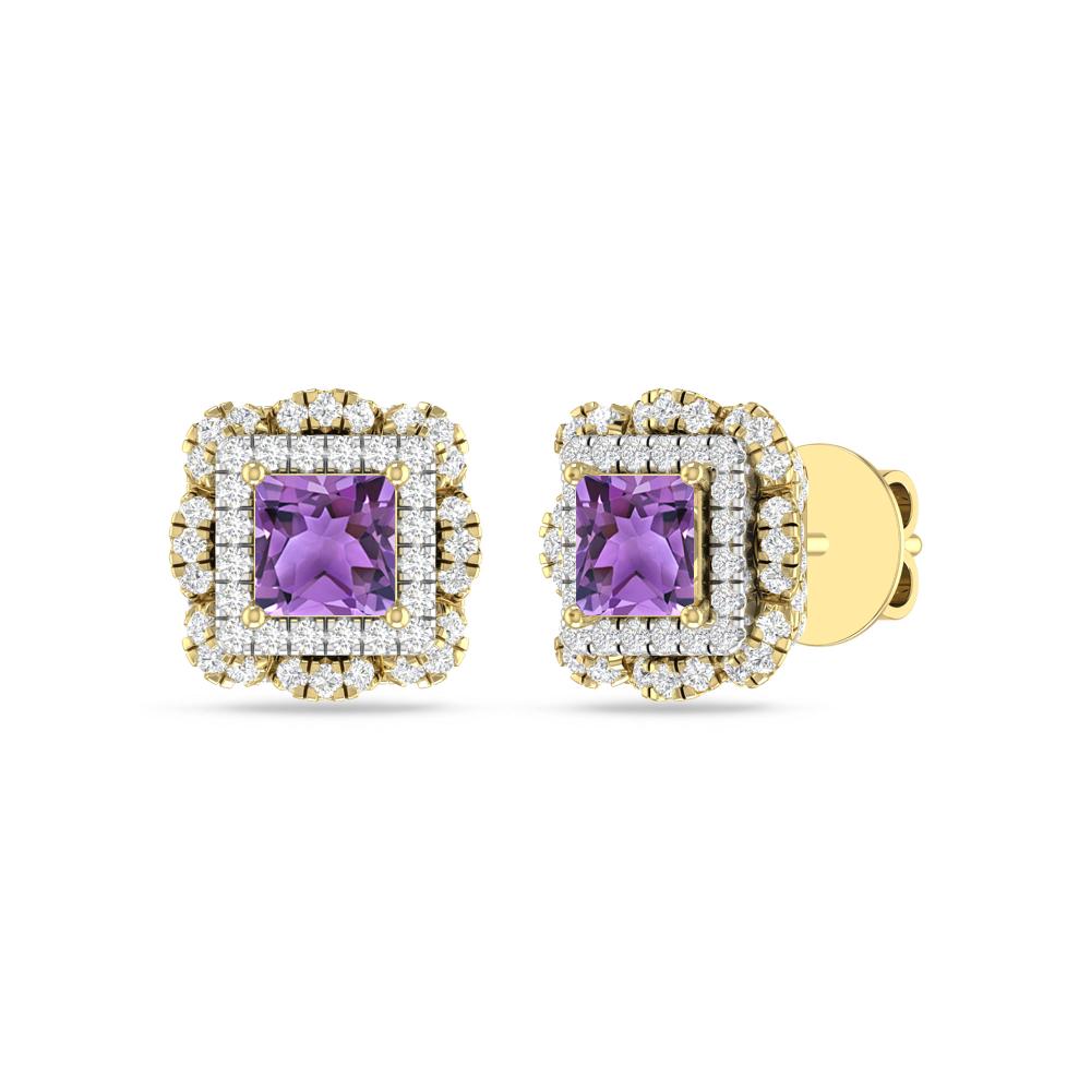 Yellow Gold/White - Amethyst