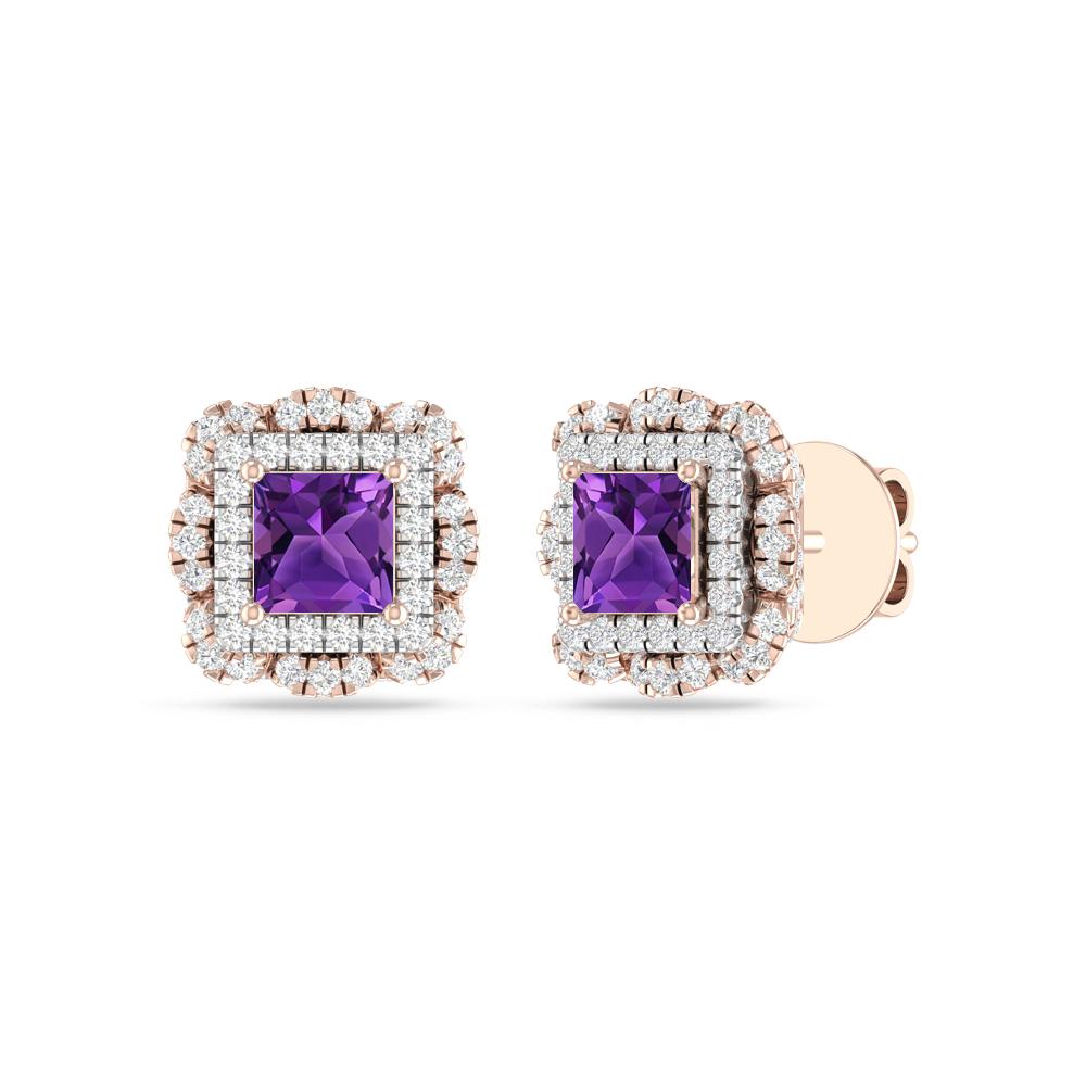 Rose Gold/White - Amethyst