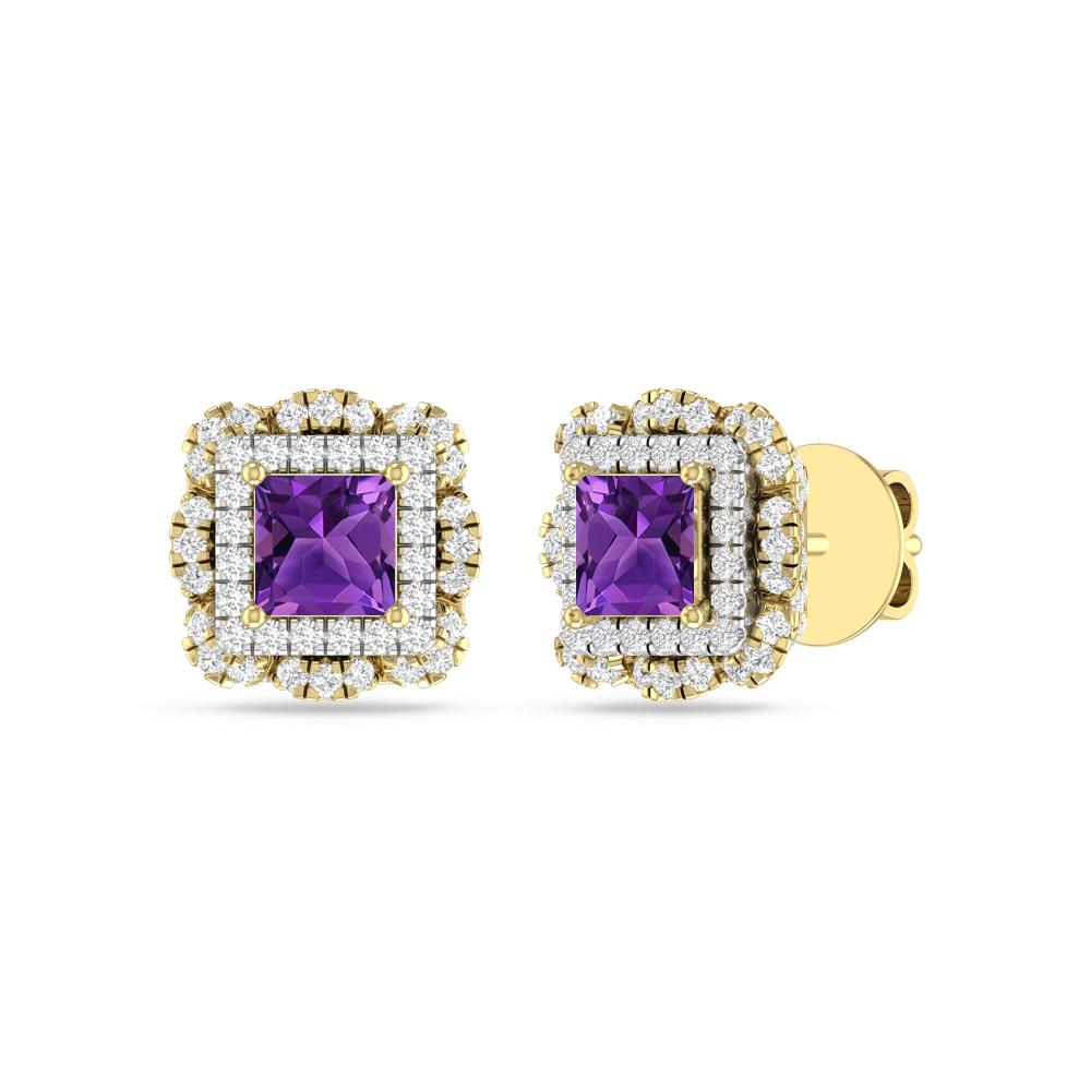 Yellow Gold/White - Amethyst