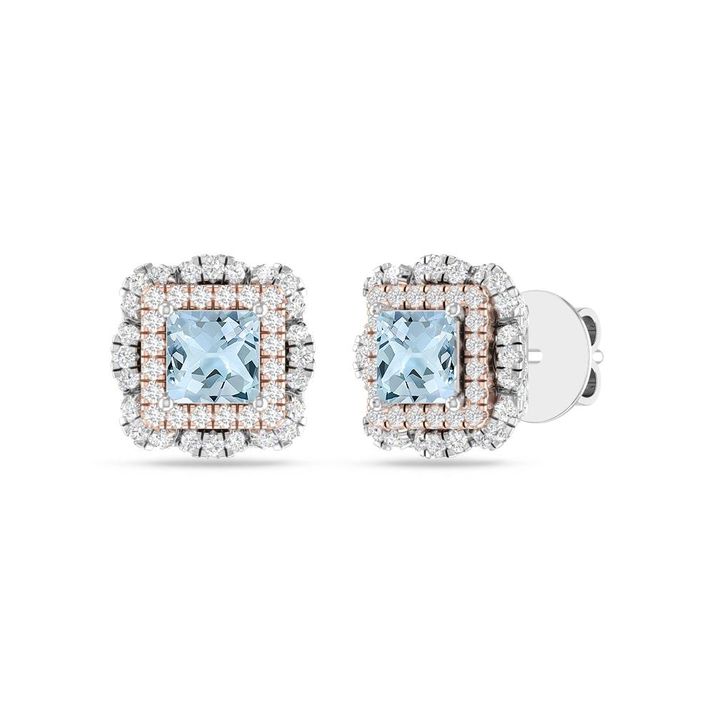 White Gold/Rose - Aquamarine