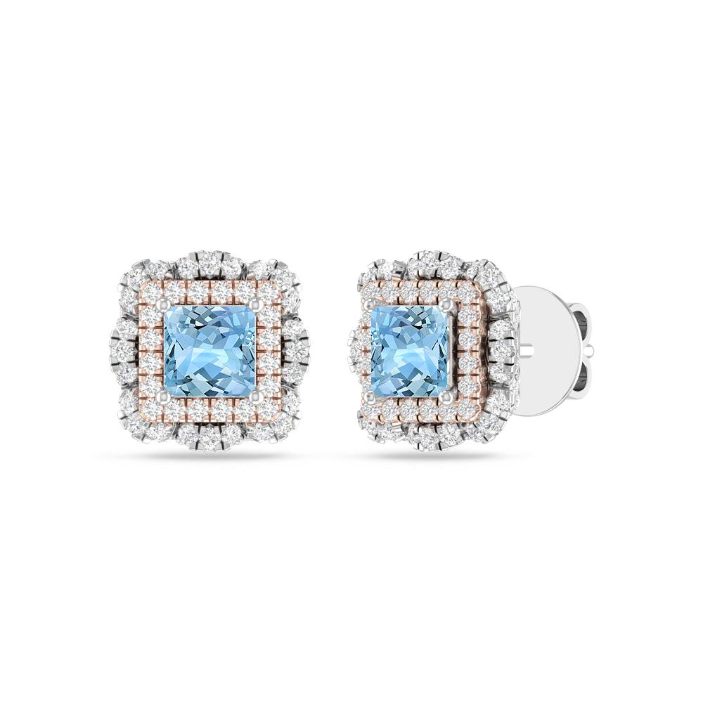 White Gold/Rose - Aquamarine