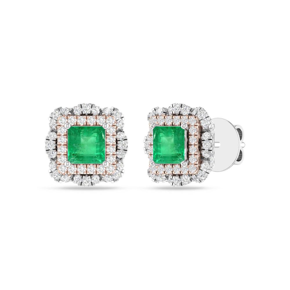 White Gold/Rose - Emerald