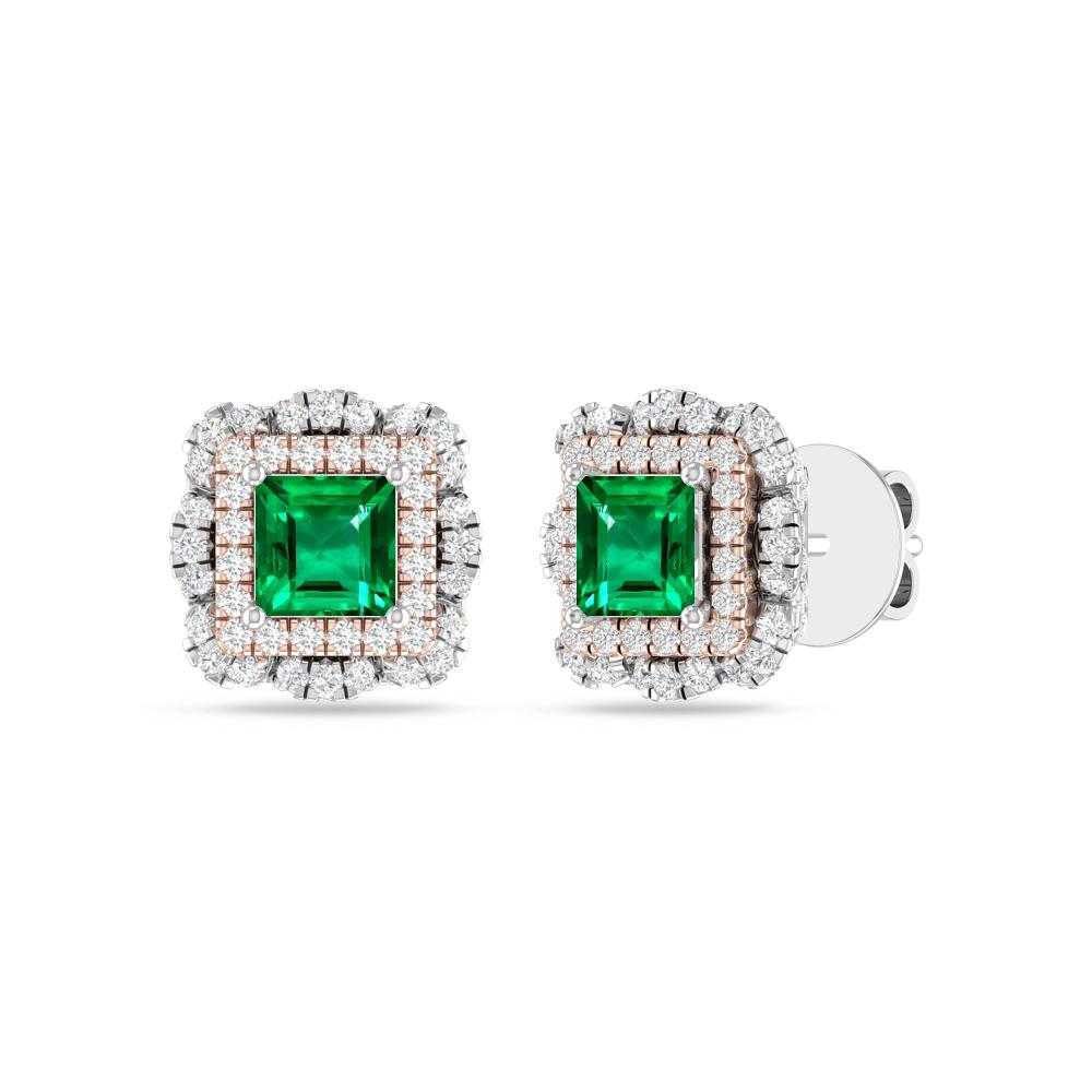 White Gold/Rose - Emerald