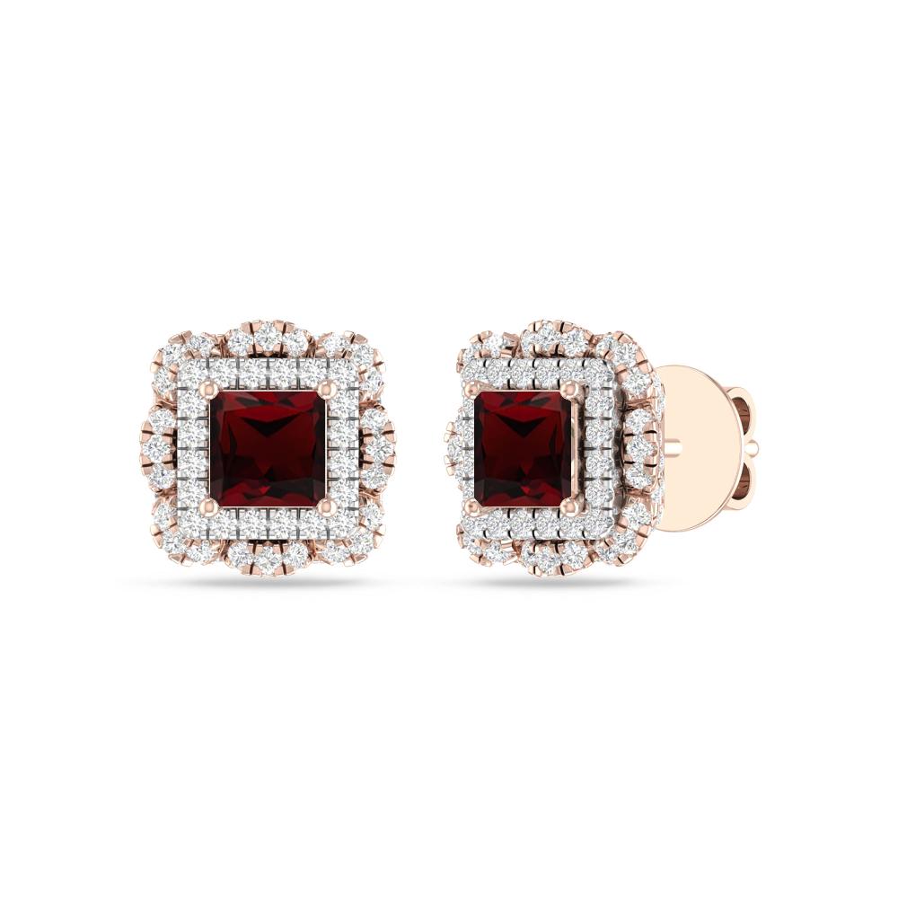 Rose Gold/White - Garnet