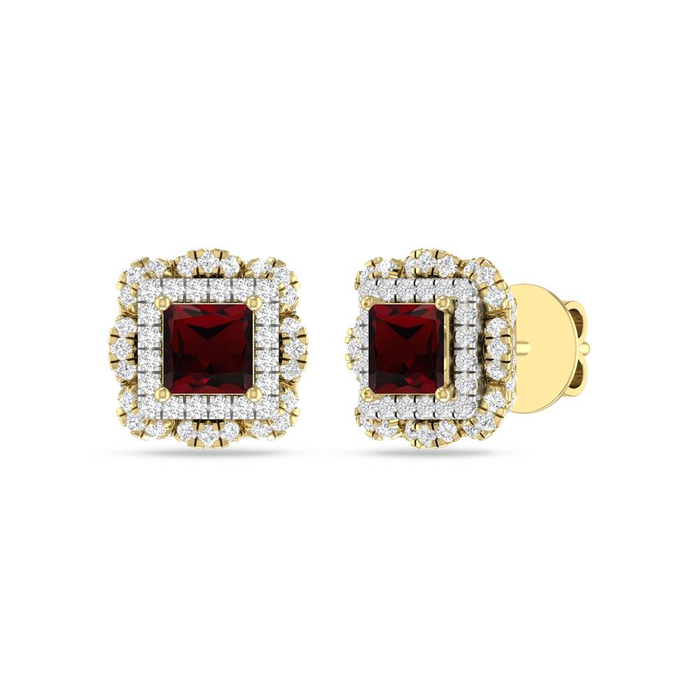 Yellow Gold/White - Garnet
