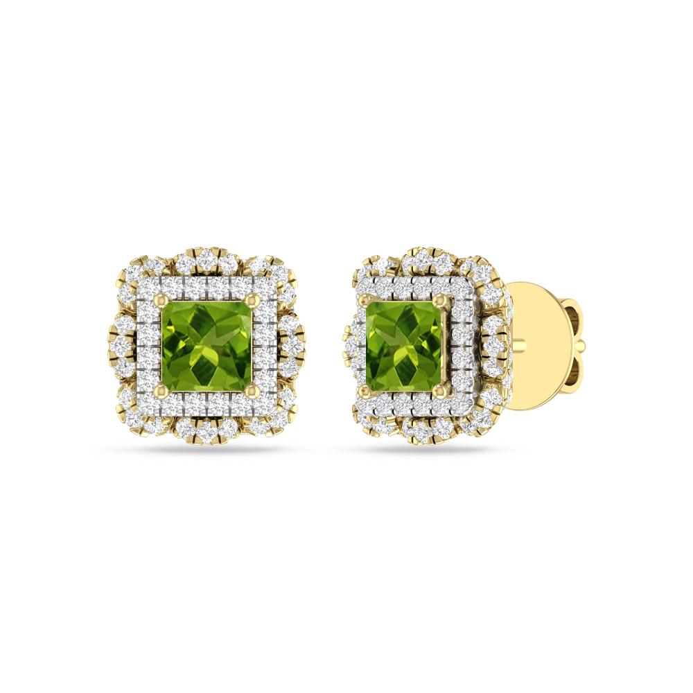 Yellow Gold/White - Peridot