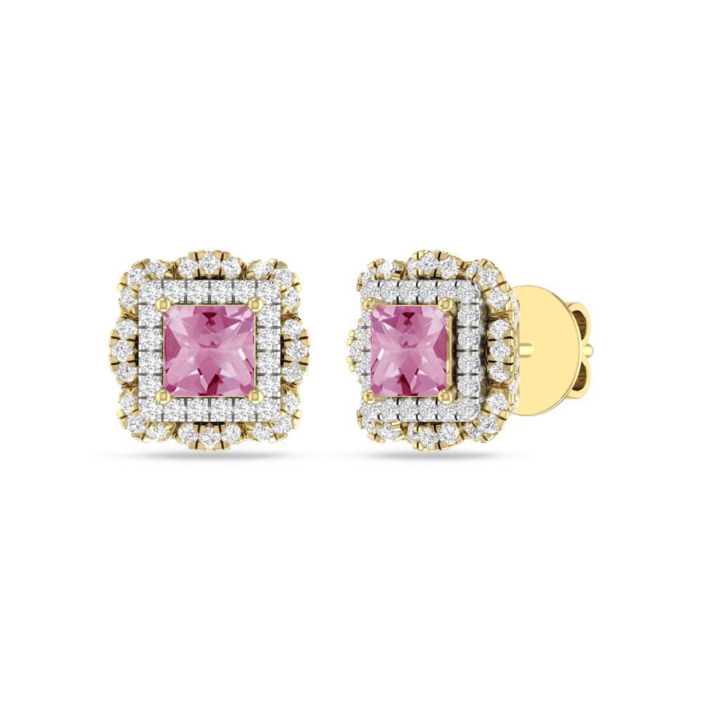 Yellow Gold/White - Pink Tourmaline