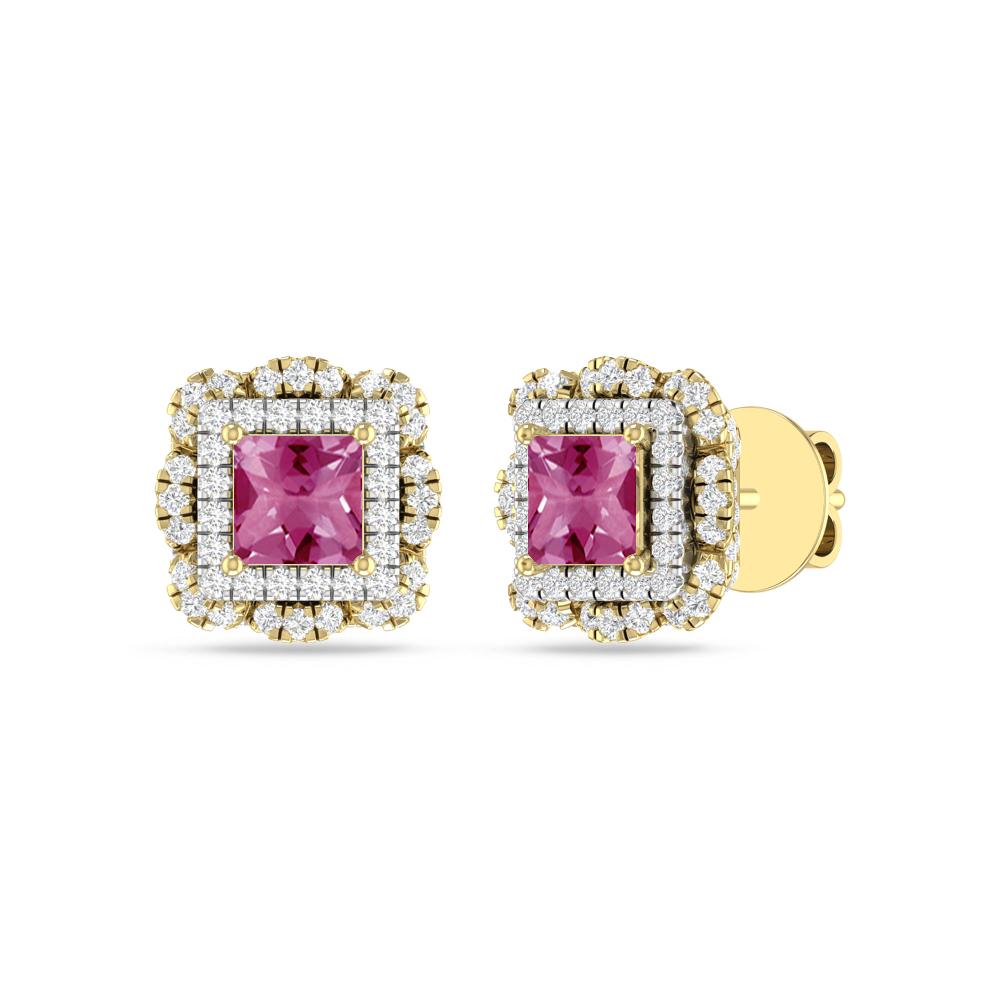 Yellow Gold/White - Pink Tourmaline