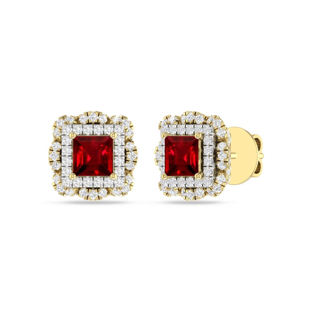 Yellow Gold/White - Ruby