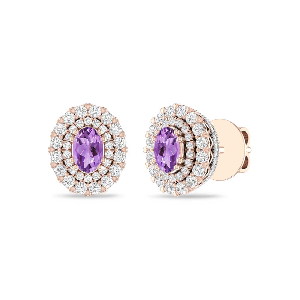 Rose Gold/White - Amethyst