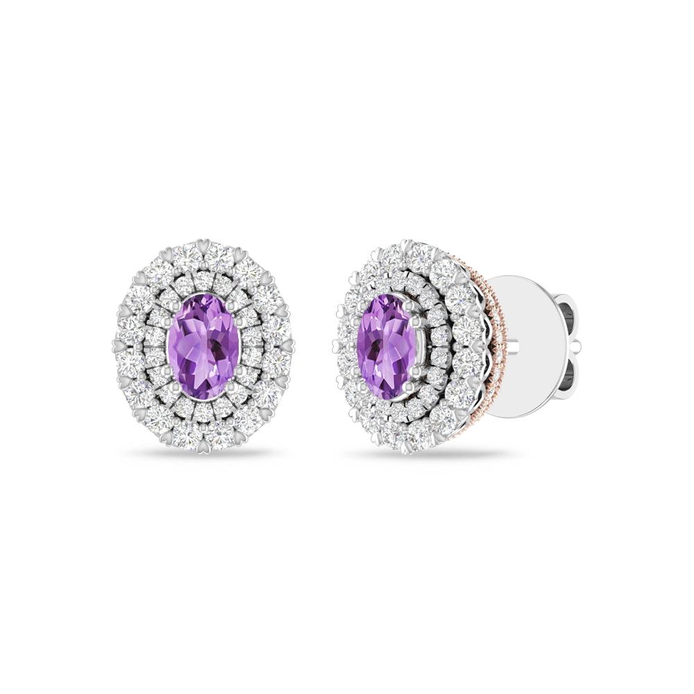 White Gold/Rose - Amethyst