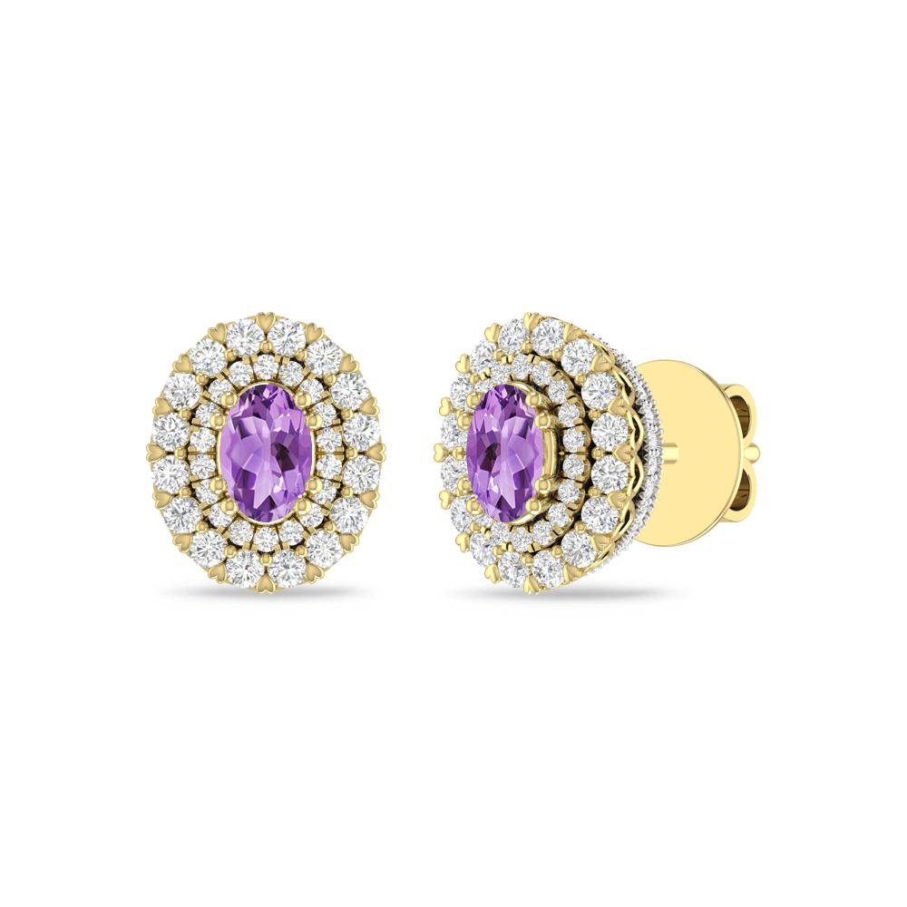 Yellow Gold/White - Amethyst