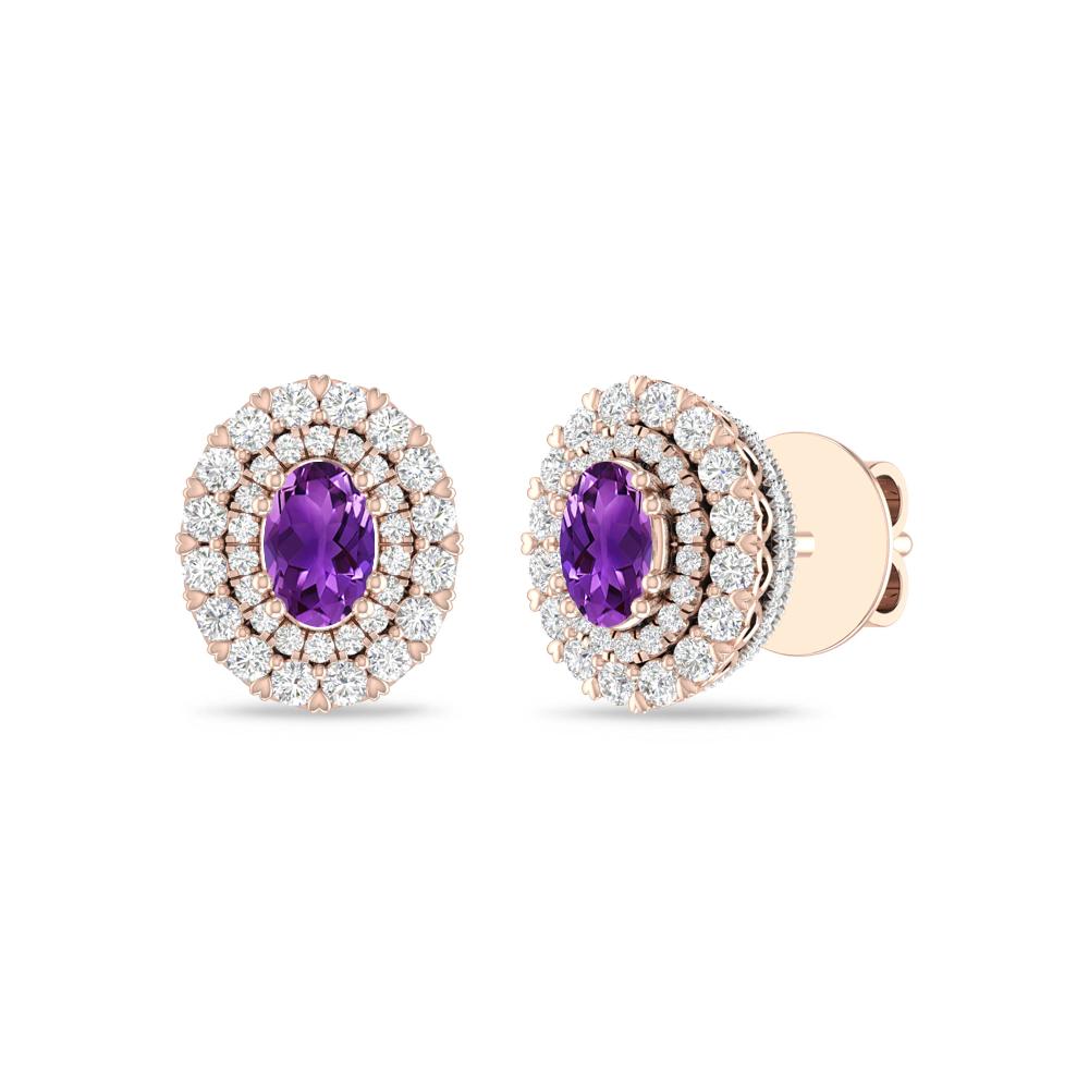 Rose Gold/White - Amethyst