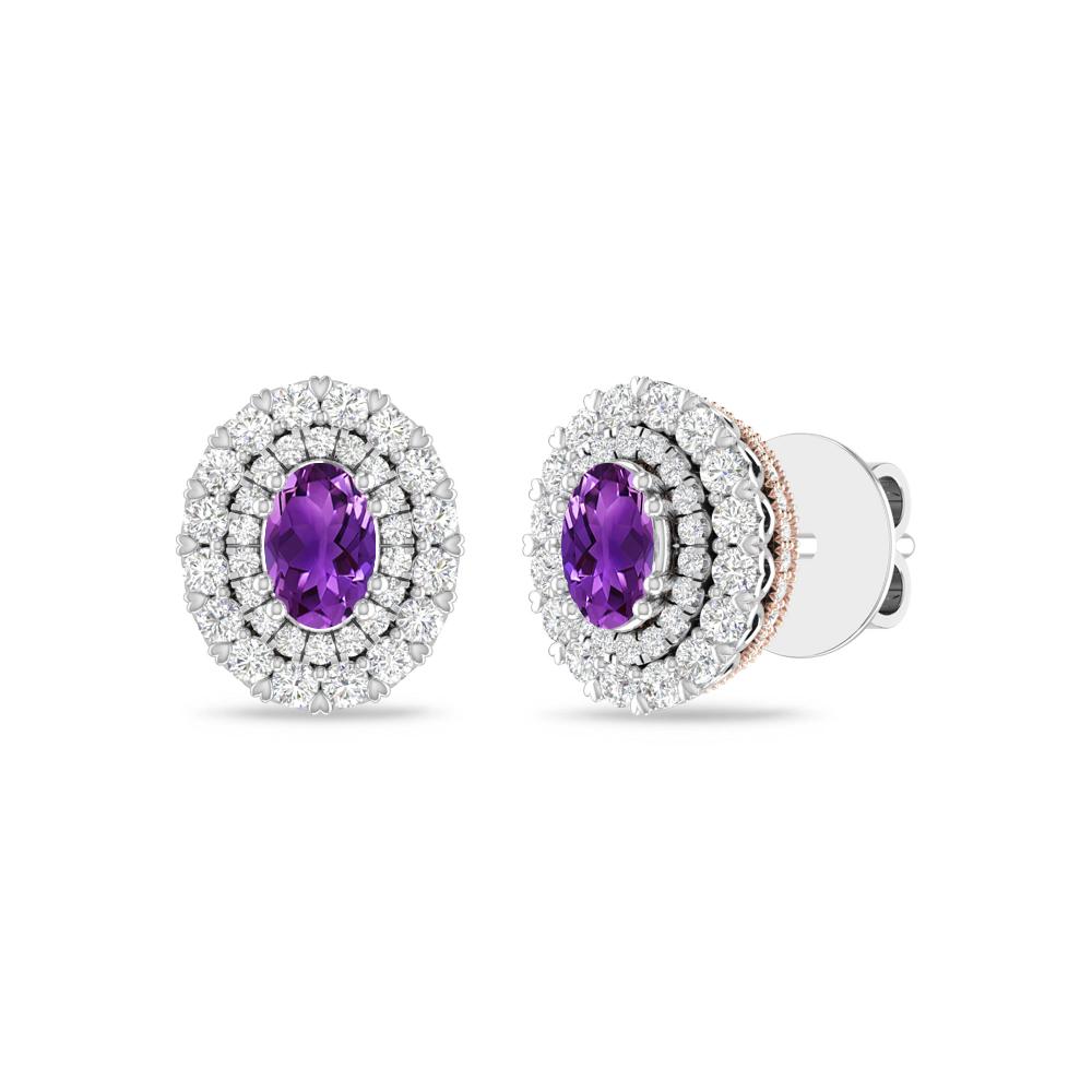 White Gold/Rose - Amethyst
