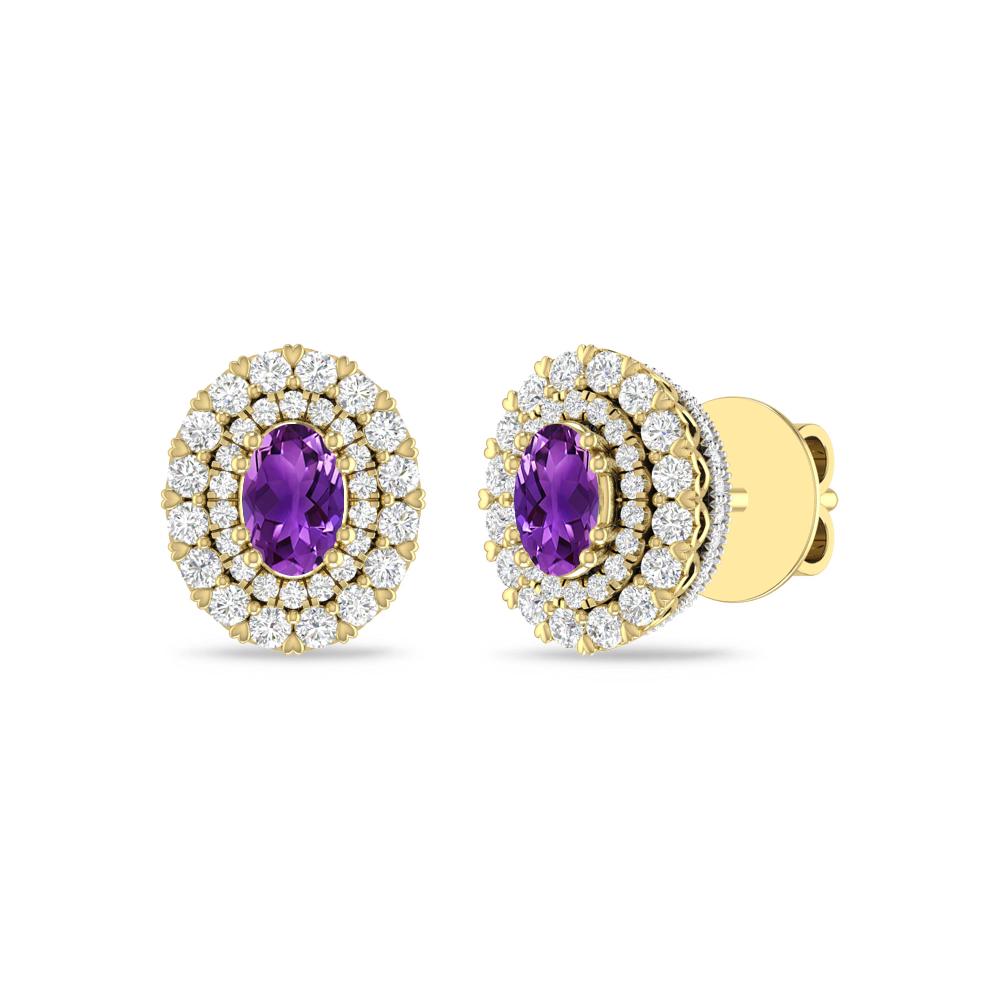 Yellow Gold/White - Amethyst