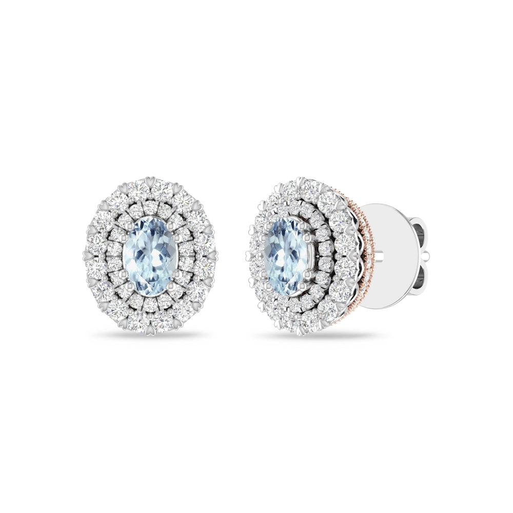 White Gold/Rose - Aquamarine