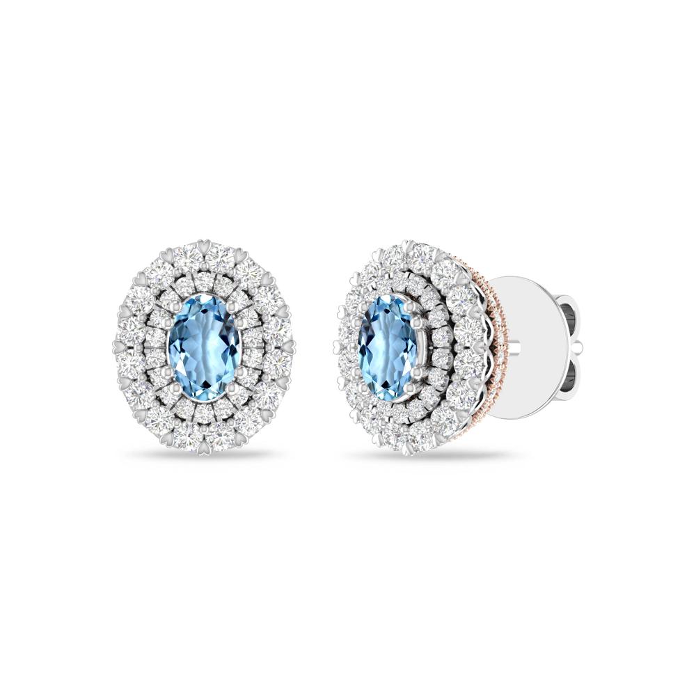 White Gold/Rose - Aquamarine