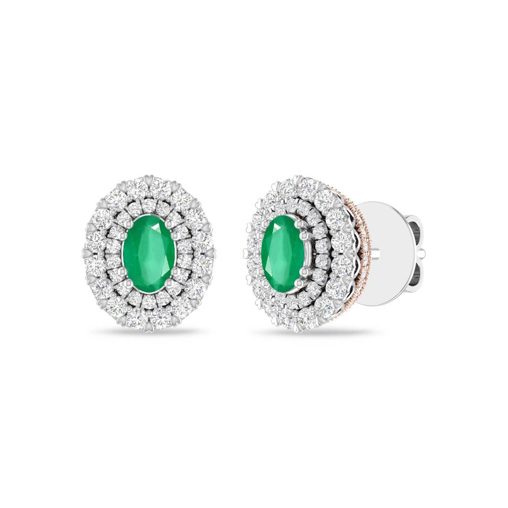 White Gold/Rose - Emerald