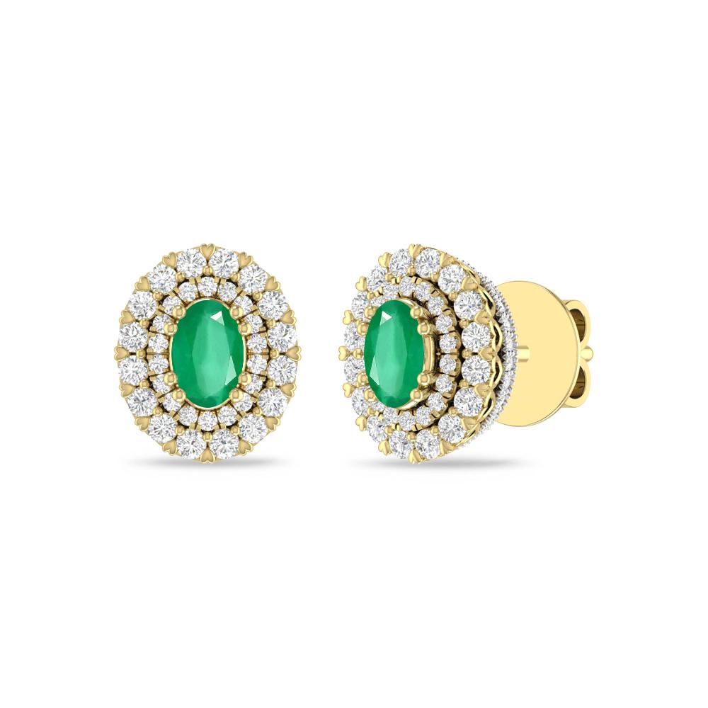 Yellow Gold/White - Emerald