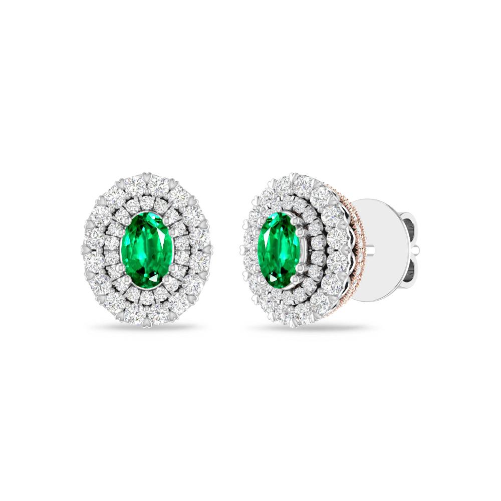 White Gold/Rose - Emerald