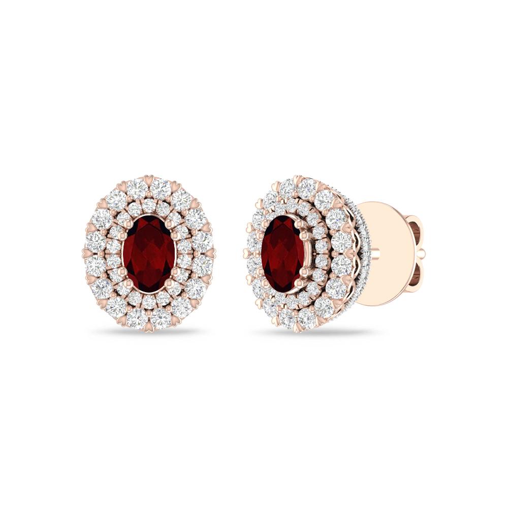Rose Gold/White - Garnet