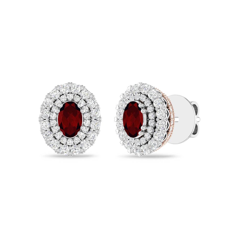 White Gold/Rose - Garnet