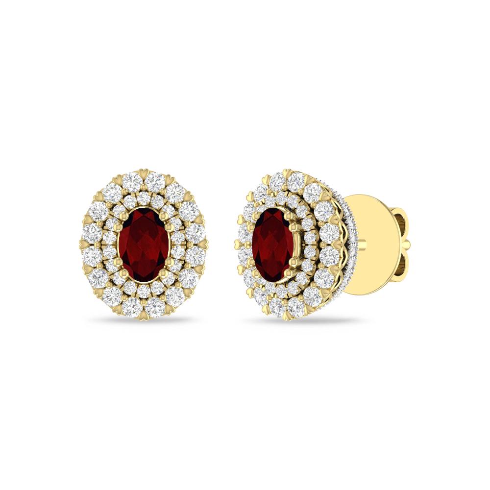 Yellow Gold/White - Garnet