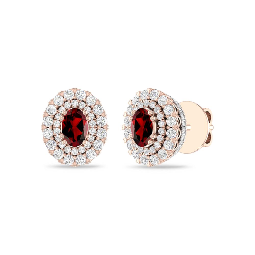 Rose Gold/White - Garnet