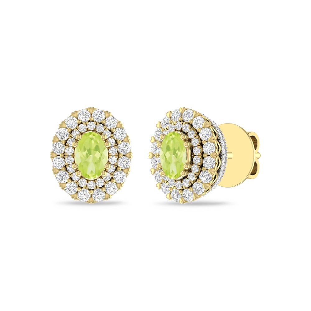 Yellow Gold/White - Peridot
