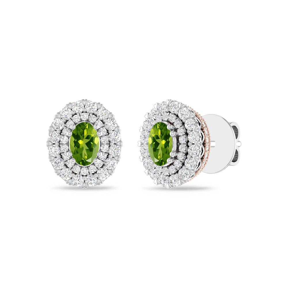 White Gold/Rose - Peridot