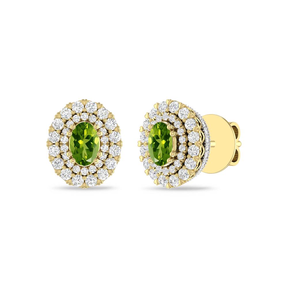 Yellow Gold/White - Peridot