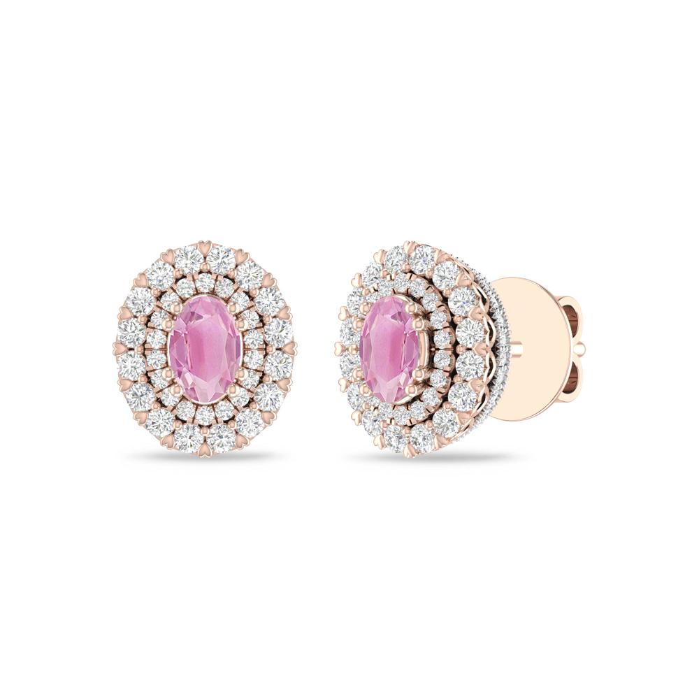 Rose Gold/White - Pink Tourmaline