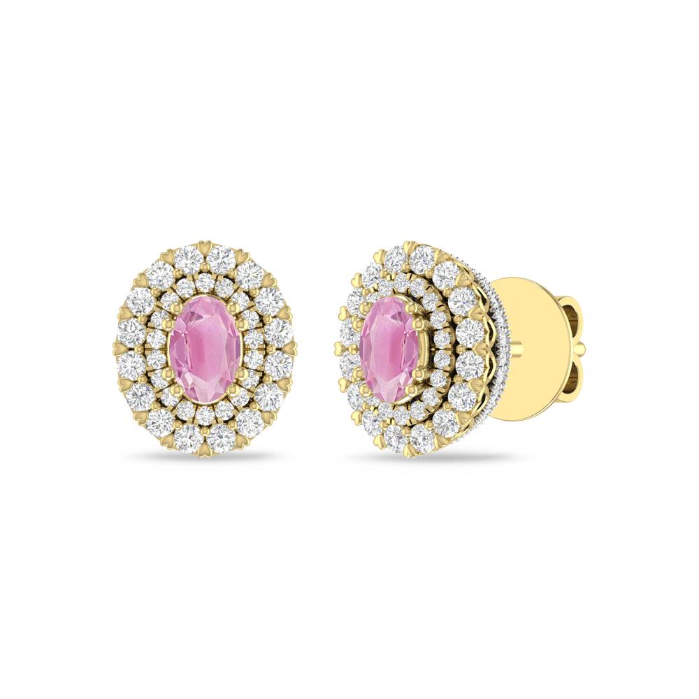 Yellow Gold/White - Pink Tourmaline