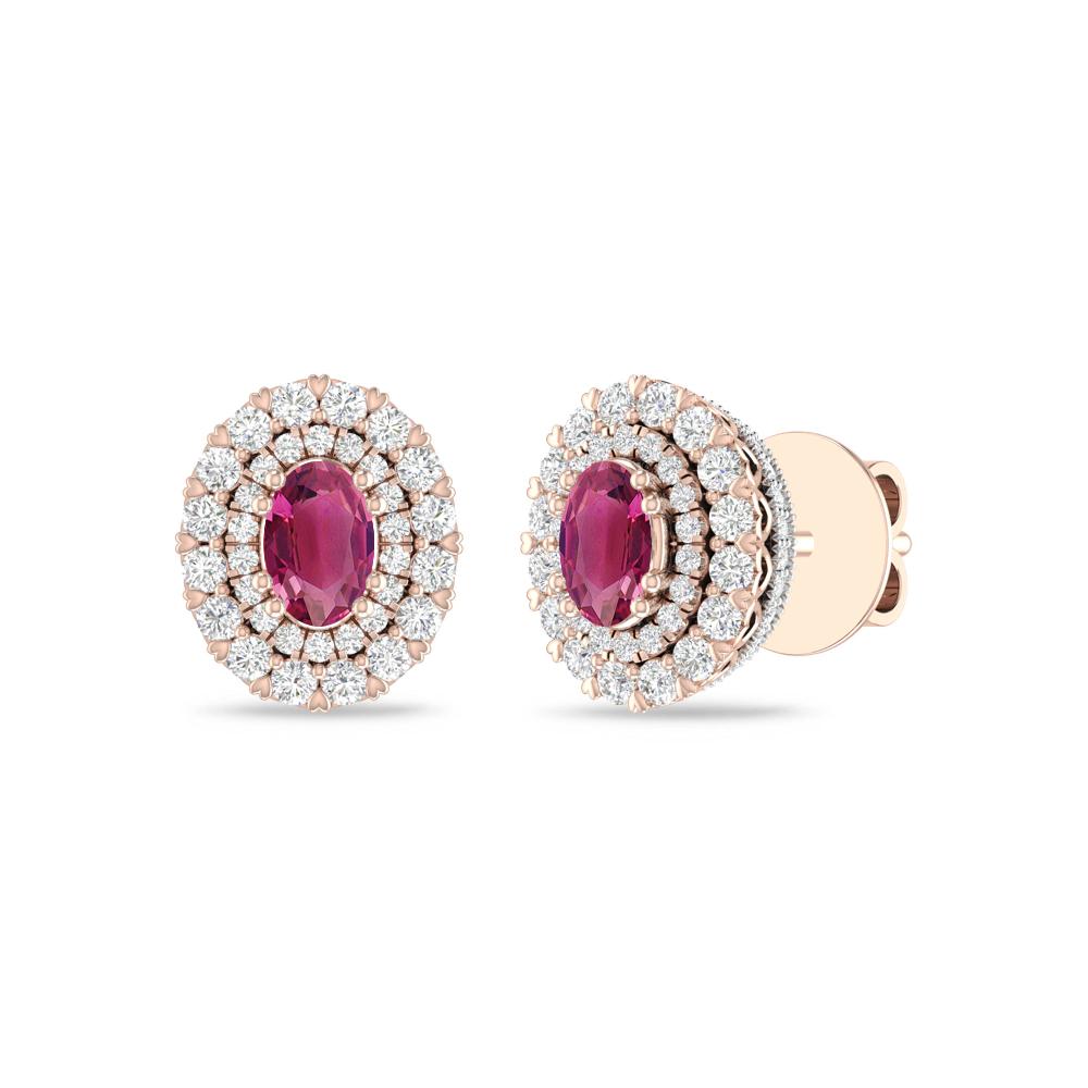 Rose Gold/White - Pink Tourmaline