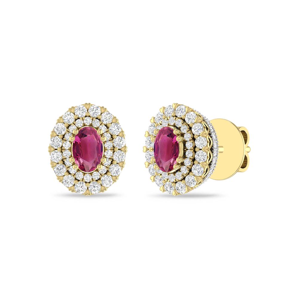 Yellow Gold/White - Pink Tourmaline