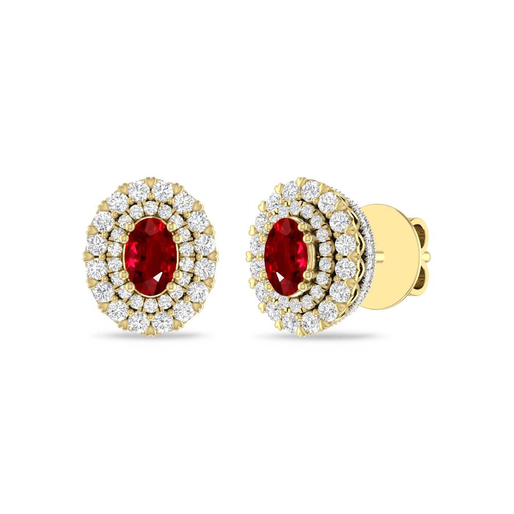 Yellow Gold/White - Ruby