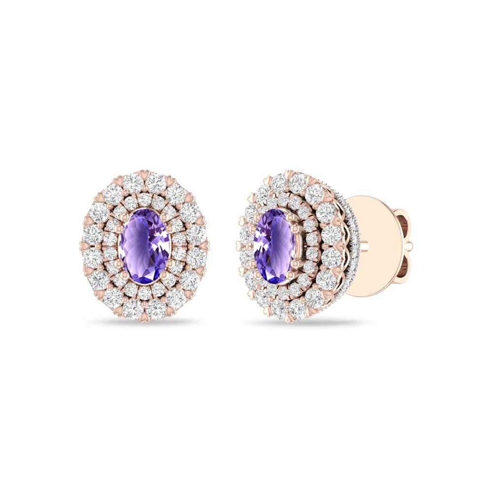 Rose Gold/White - Tanzanite