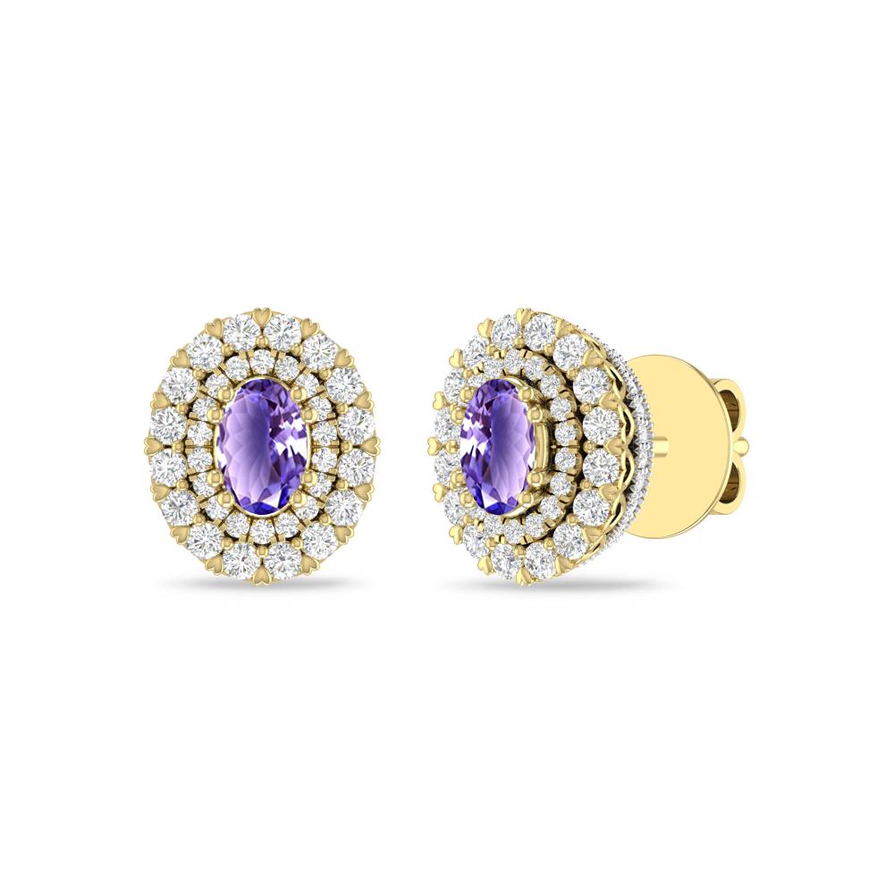 Yellow Gold/White - Tanzanite