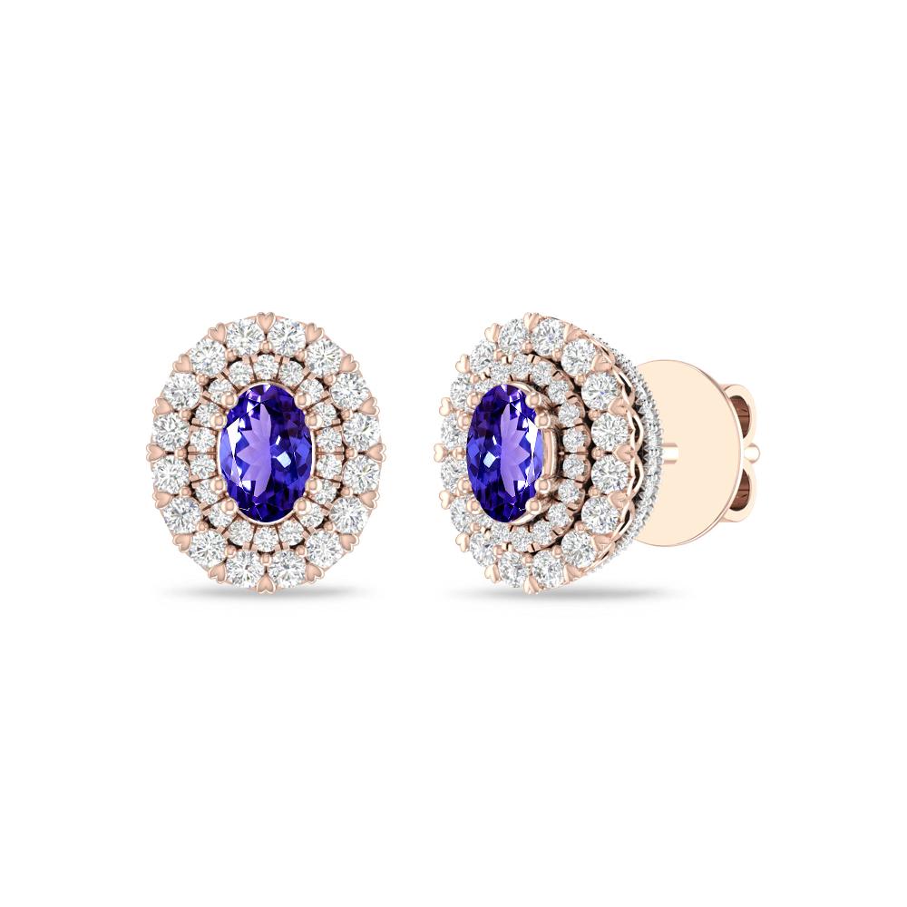 Rose Gold/White - Tanzanite