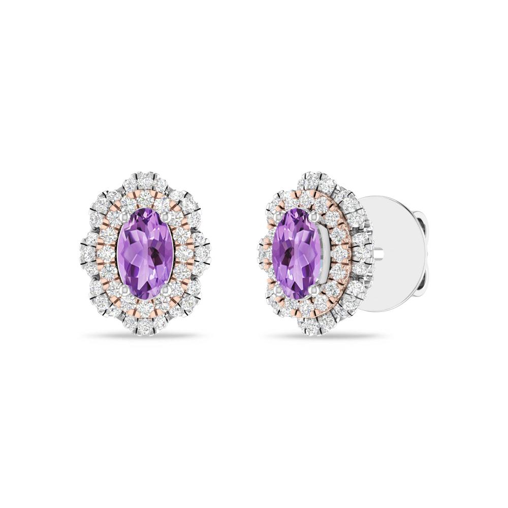 White Gold/Rose - Amethyst