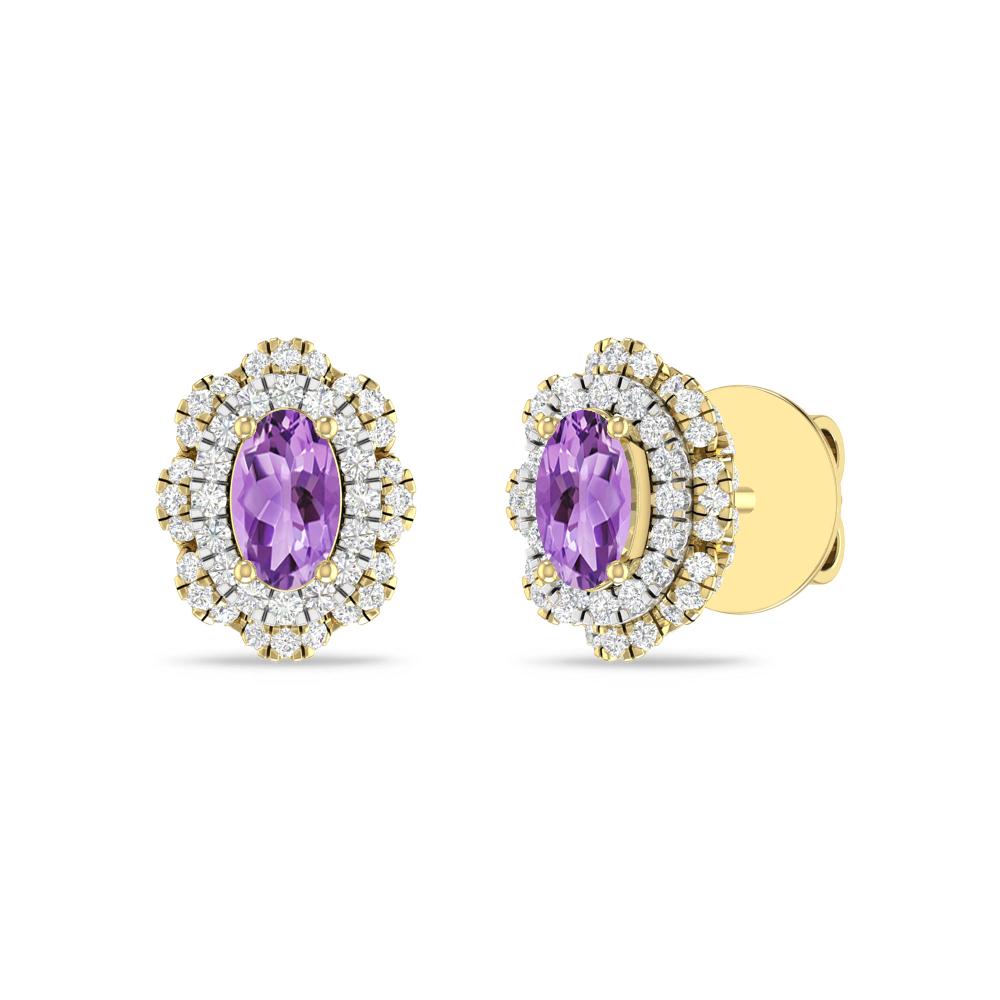 Yellow Gold/White - Amethyst