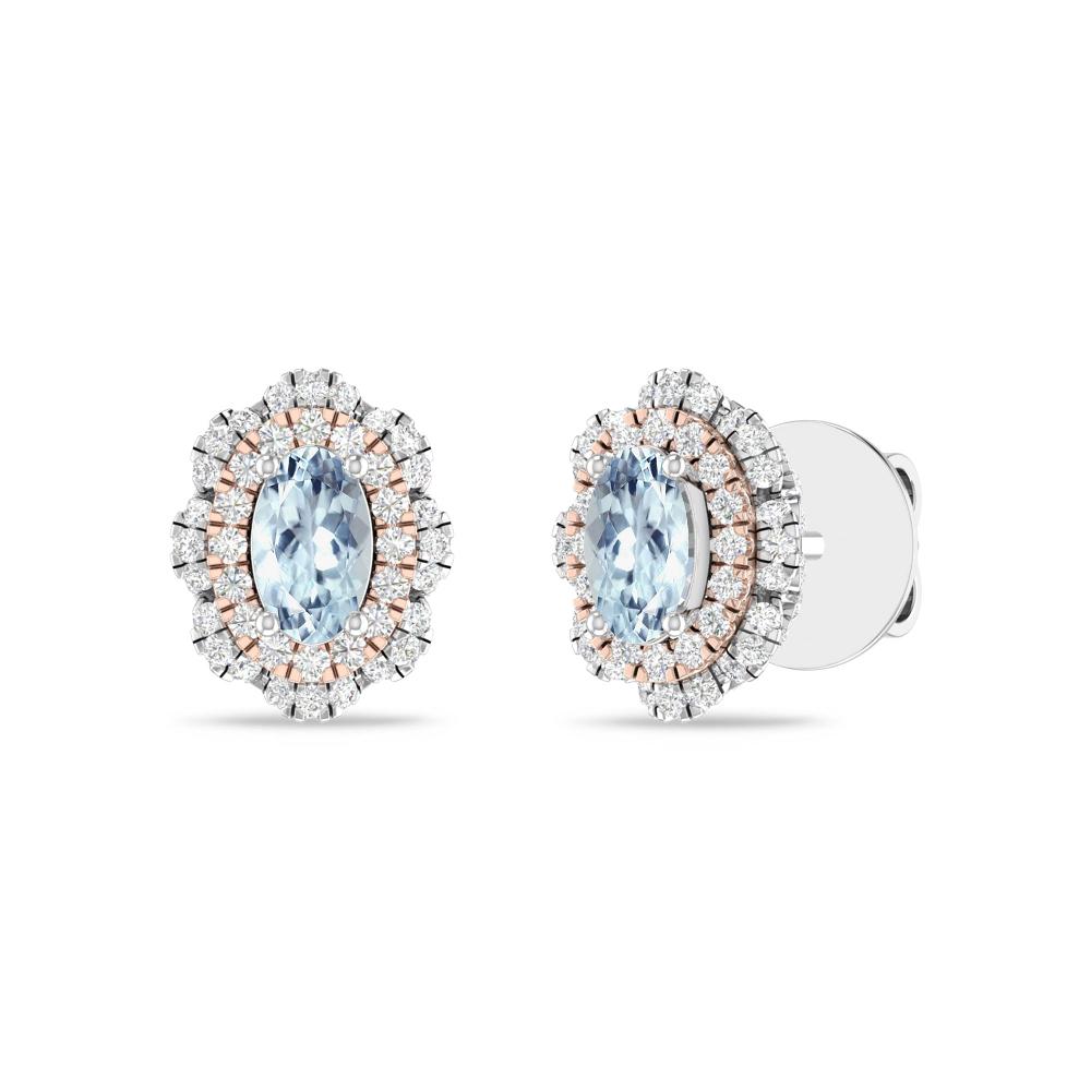 White Gold/Rose - Aquamarine