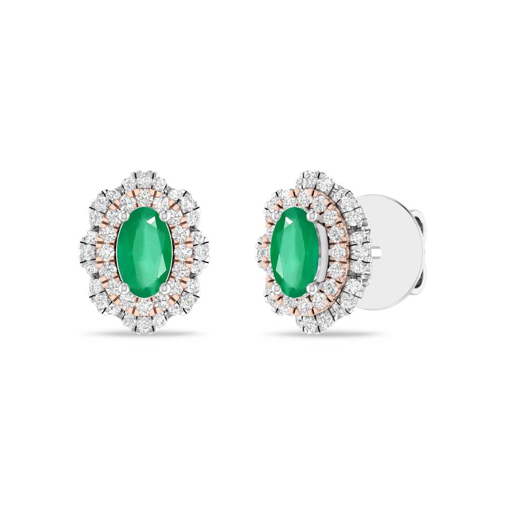 White Gold/Rose - Emerald